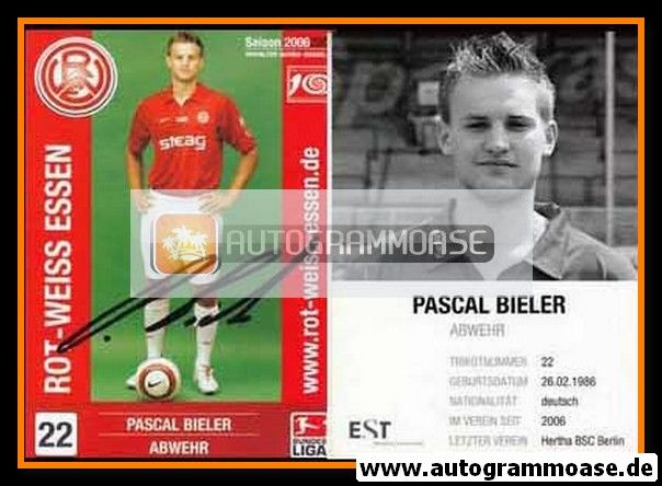 Autogramm Fussball | Rot-Weiss Essen | 2006 | Pascal BIELER