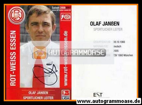 Autogramm Fussball | Rot-Weiss Essen | 2006 | Olaf JANSSEN