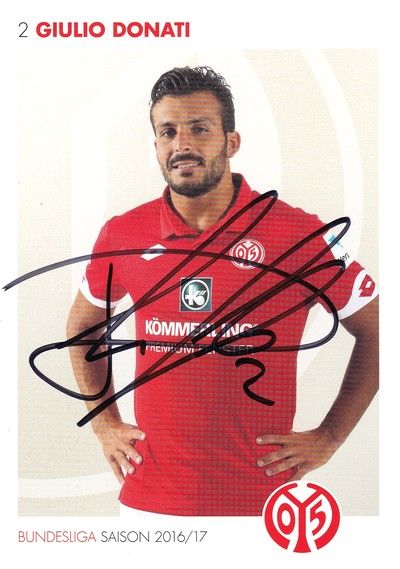 Autogramm Fussball | FSV Mainz 05 | 2016 | Giulio DONATI