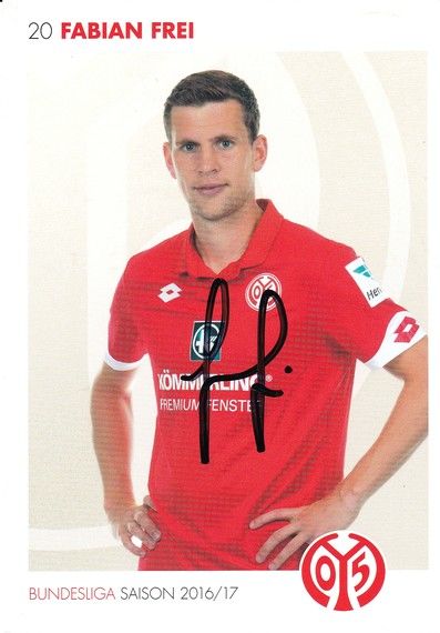 Autogramm Fussball | FSV Mainz 05 | 2016 | Fabian FREI