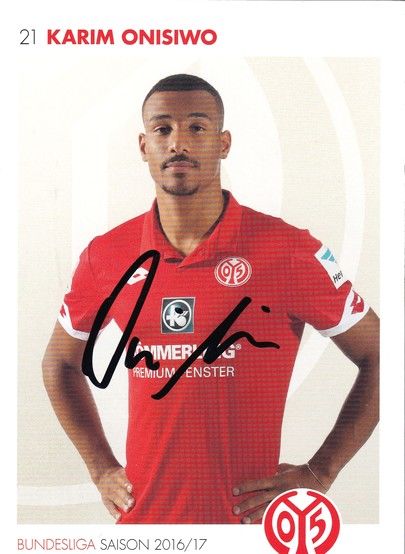 Autogramm Fussball | FSV Mainz 05 | 2016 | Karim ONISIWO