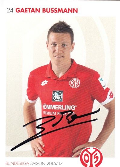 Autogramm Fussball | FSV Mainz 05 | 2016 | Gaetan BUSSMANN