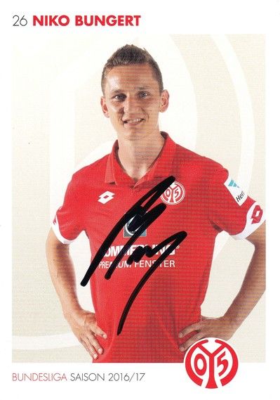 Autogramm Fussball | FSV Mainz 05 | 2016 | Niko BUNGERT
