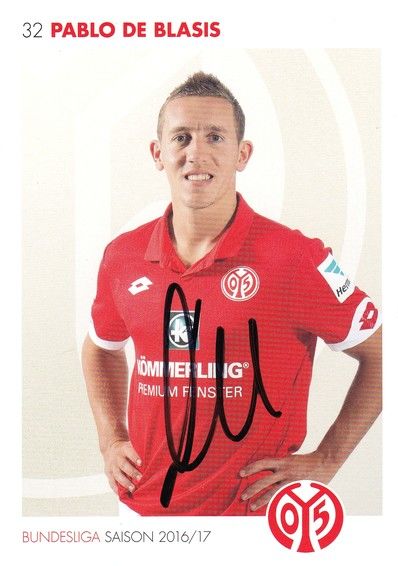 Autogramm Fussball | FSV Mainz 05 | 2016 | Pablo DE BLASIS