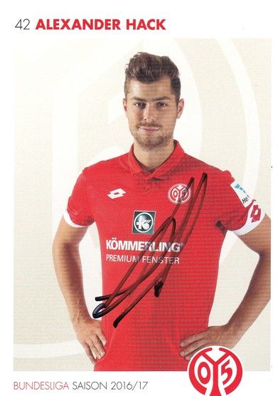 Autogramm Fussball | FSV Mainz 05 | 2016 | Alexander HACK