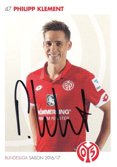 Autogramm Fussball | FSV Mainz 05 | 2016 | Philipp KLEMENT