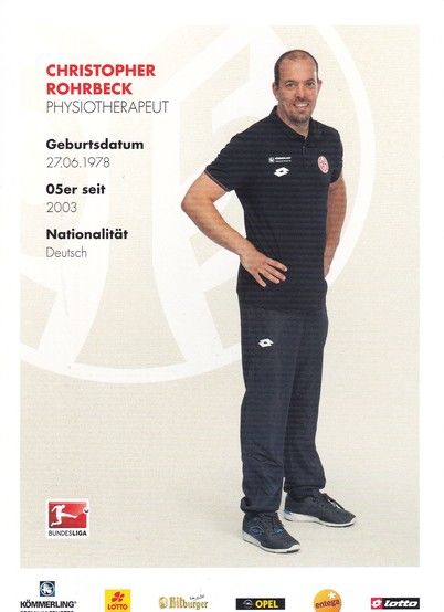 Autogramm Fussball | FSV Mainz 05 | 2016 | Christopher ROHRBECK