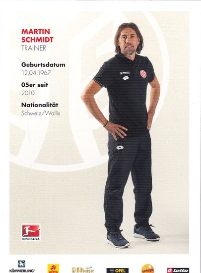 Autogramm Fussball | FSV Mainz 05 | 2016 | Martin SCHMIDT