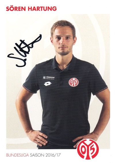 Autogramm Fussball | FSV Mainz 05 | 2016 | Sören HARTUNG