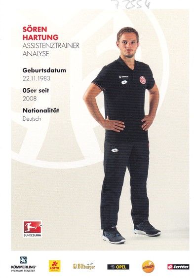 Autogramm Fussball | FSV Mainz 05 | 2016 | Sören HARTUNG