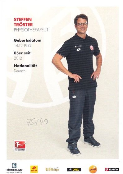 Autogramm Fussball | FSV Mainz 05 | 2016 | Steffen TRÖSTER