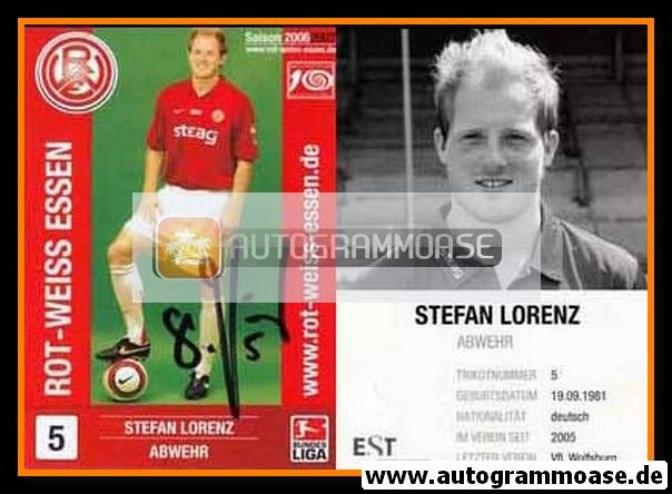 Autogramm Fussball | Rot-Weiss Essen | 2006 | Stefan LORENZ