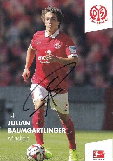 Autogramm Fussball | FSV Mainz 05 | 2014 | Julian BAUMGARTLINGER