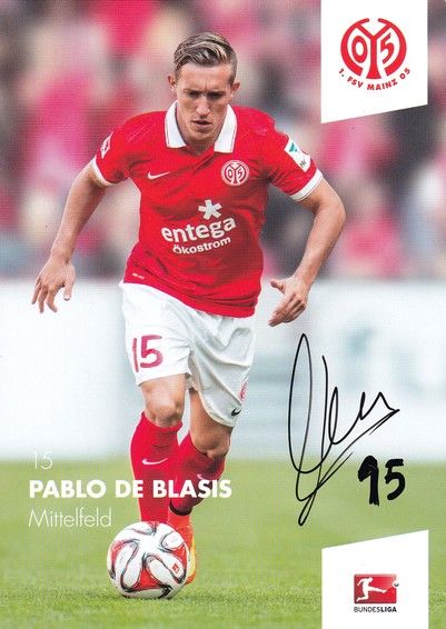 Autogramm Fussball | FSV Mainz 05 | 2014 | Pablo DE BLASIS