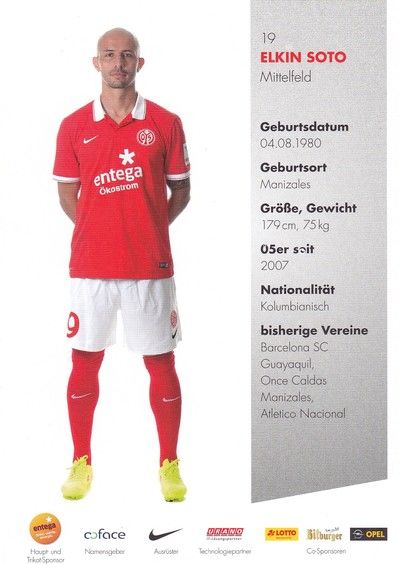 Autogramm Fussball | FSV Mainz 05 | 2014 | Elkin SOTO