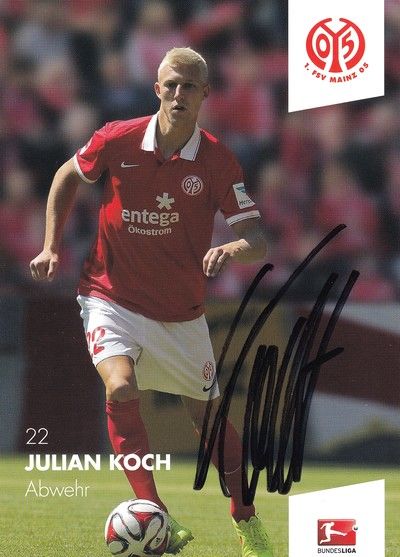 Autogramm Fussball | FSV Mainz 05 | 2014 | Julian KOCH