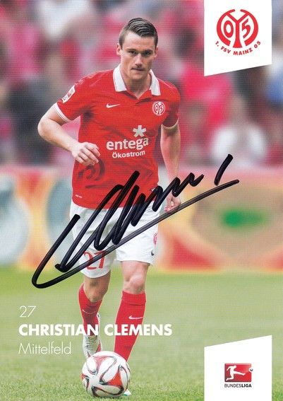 Autogramm Fussball | FSV Mainz 05 | 2014 | Christian CLEMENS