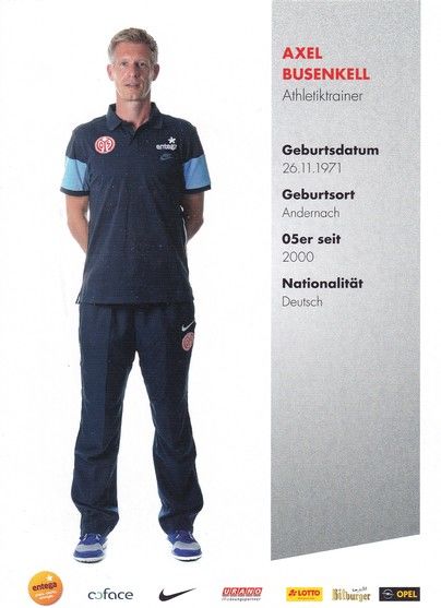 Autogramm Fussball | FSV Mainz 05 | 2014 | Axel BUSENKELL