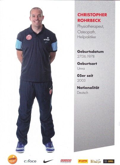 Autogramm Fussball | FSV Mainz 05 | 2014 | Christopher ROHRBECK
