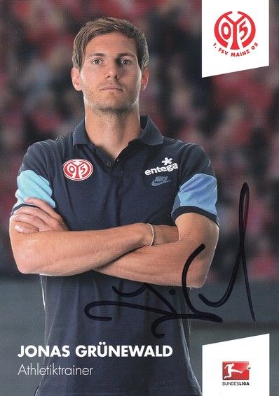 Autogramm Fussball | FSV Mainz 05 | 2014 | Jonas GRÜNEWALD