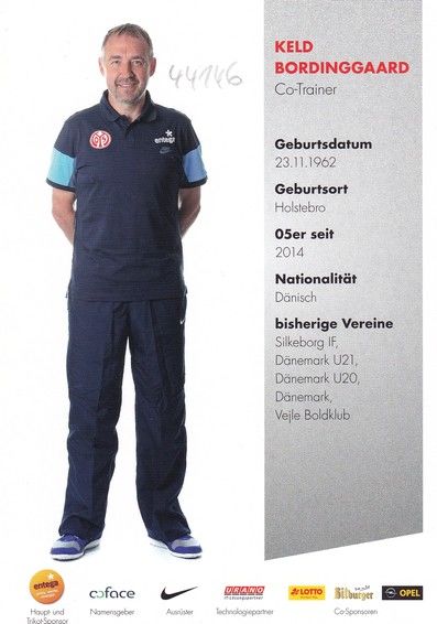 Autogramm Fussball | FSV Mainz 05 | 2014 | Keld BORDINGGAARD
