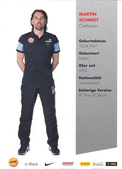 Autogramm Fussball | FSV Mainz 05 | 2014 | Martin SCHMIDT