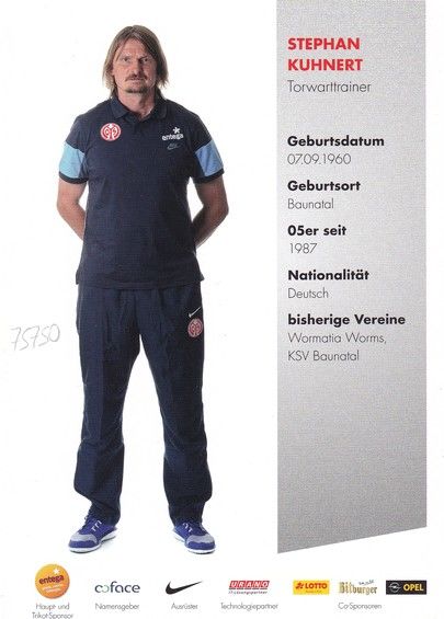 Autogramm Fussball | FSV Mainz 05 | 2014 | Stephan KUHNERT