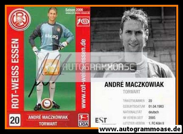 Autogramm Fussball | Rot-Weiss Essen | 2006 | Andre MACZKOWIAK
