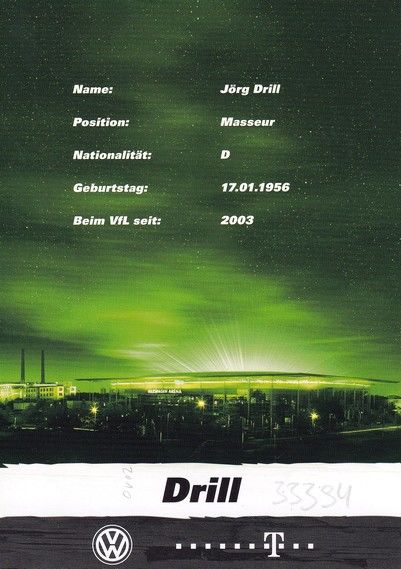 Autogramm Fussball | VfL Wolfsburg | 2010 | Jörg DRILL
