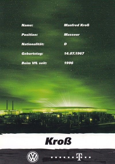 Autogramm Fussball | VfL Wolfsburg | 2010 | Manfred KROSS