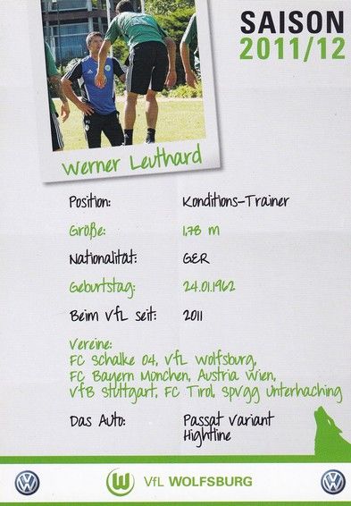 Autogramm Fussball | VfL Wolfsburg | 2011 | Werner LEUTHARD