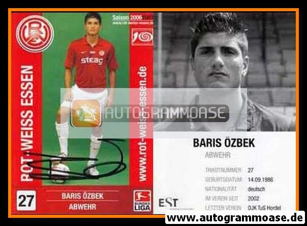 Autogramm Fussball | Rot-Weiss Essen | 2006 | Baris ÖZBEK