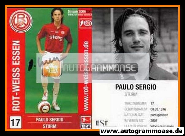 Autogramm Fussball | Rot-Weiss Essen | 2006 | Paulo SERGIO