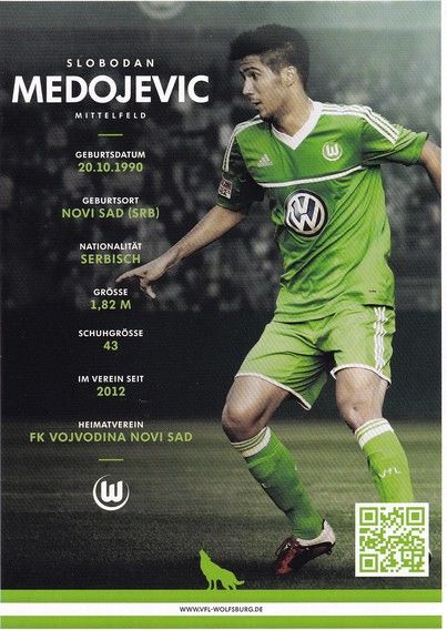 Autogramm Fussball | VfL Wolfsburg | 2012 | Slobodan MEDOJEVIC