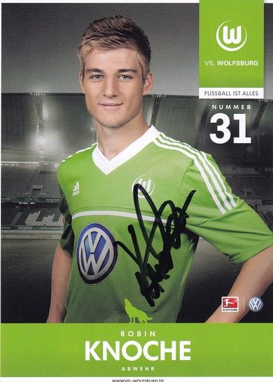 Autogramm Fussball | VfL Wolfsburg | 2012 | Robin KNOCHE