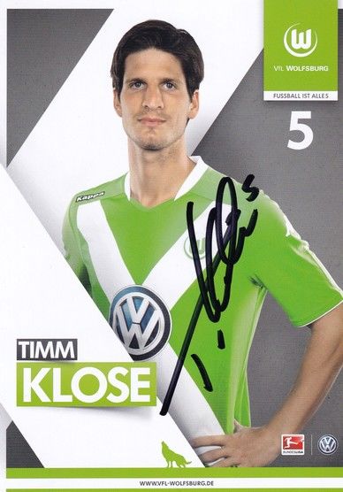 Autogramm Fussball | VfL Wolfsburg | 2014 | Timm KLOSE