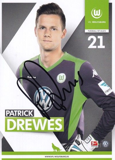Autogramm Fussball | VfL Wolfsburg | 2014 | Patrick DREWES 