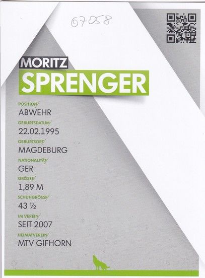 Autogramm Fussball | VfL Wolfsburg | 2014 | Moritz SPRENGER