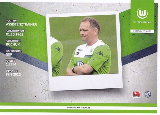 Autogramm Fussball | VfL Wolfsburg | 2015 | Dirk BREMSER