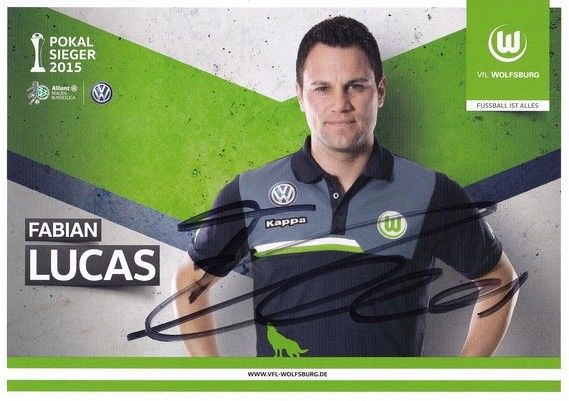 Autogramm Fussball | VfL Wolfsburg | 2015 | Fabian LUCAS