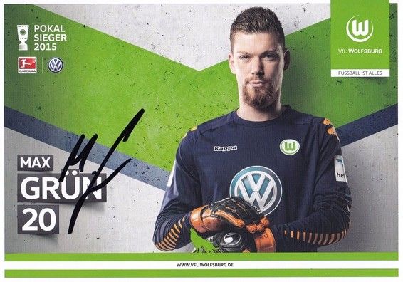 Autogramm Fussball | VfL Wolfsburg | 2015 | Max GRÜN