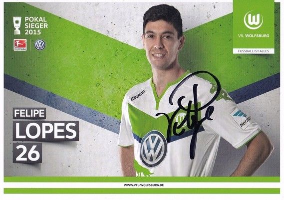 Autogramm Fussball | VfL Wolfsburg | 2015 | Felipe LOPES