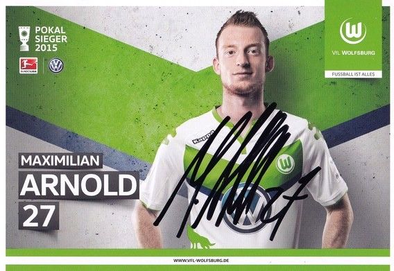 Autogramm Fussball | VfL Wolfsburg | 2015 | Maximilian ARNOLD