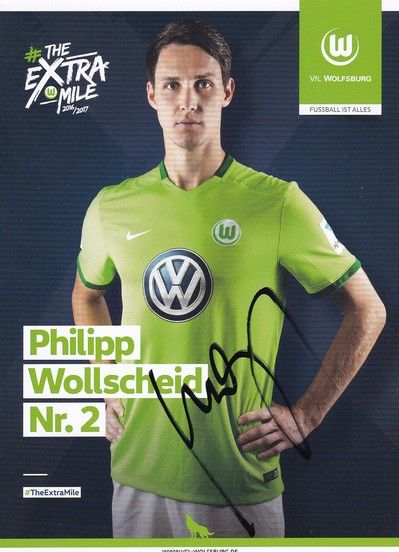 Autogramm Fussball | VfL Wolfsburg | 2016 | Philipp WOLLSCHEID