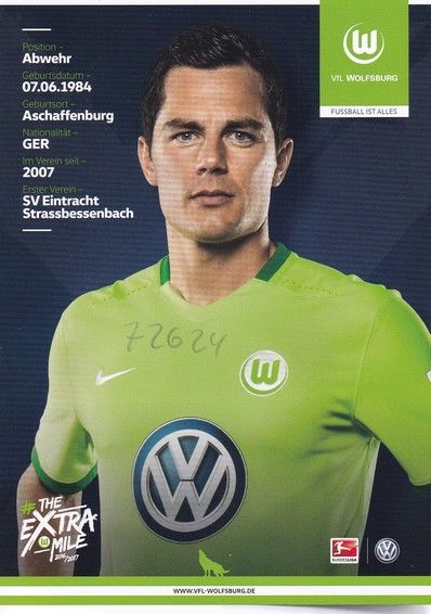 Autogramm Fussball | VfL Wolfsburg | 2016 | Marcel SCHÄFER
