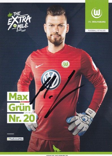 Autogramm Fussball | VfL Wolfsburg | 2016 | Max GRÜN 