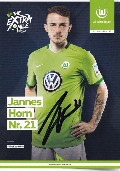 Autogramm Fussball | VfL Wolfsburg | 2016 | Jannes HORN
