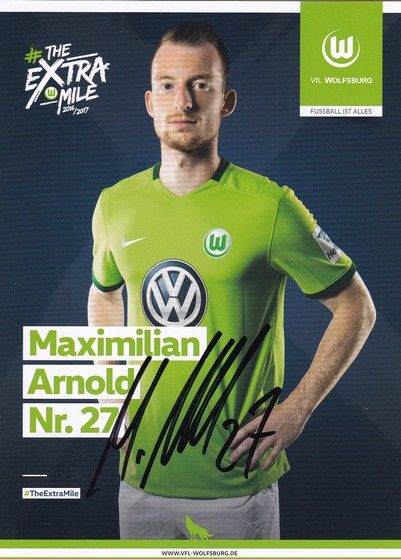 Autogramm Fussball | VfL Wolfsburg | 2016 | Maximilian ARNOLD