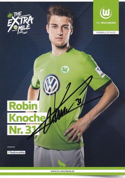 Autogramm Fussball | VfL Wolfsburg | 2016 | Robin KNOCHE