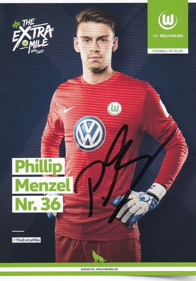 Autogramm Fussball | VfL Wolfsburg | 2016 | Phillip MENZEL